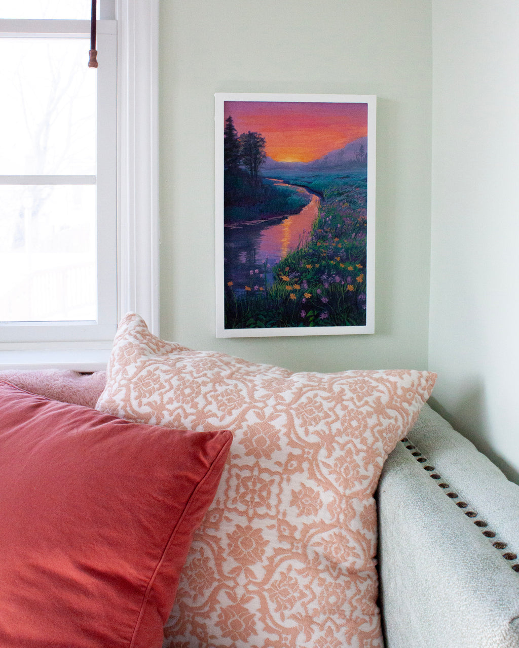 Sunset River Scene Print