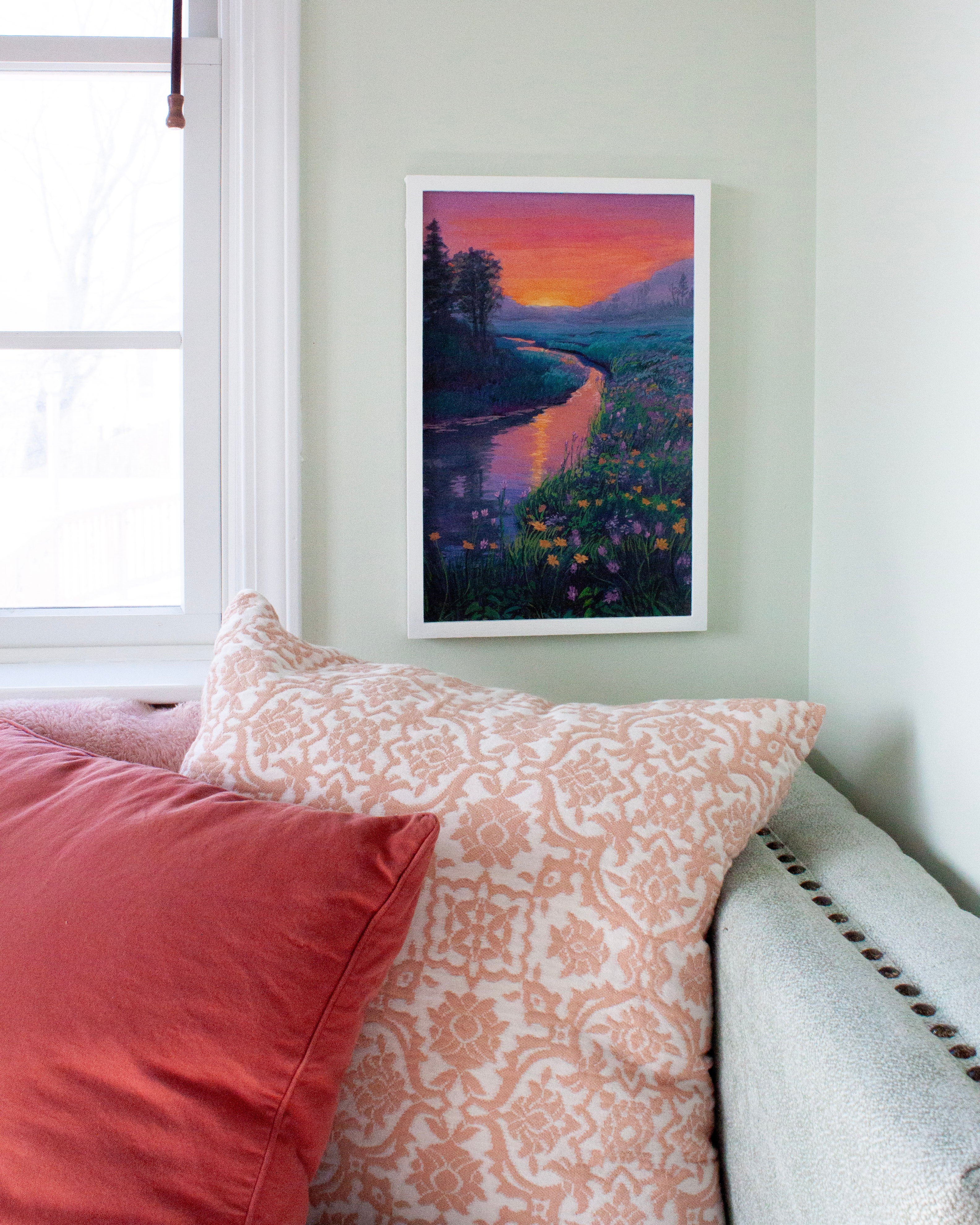 Sunset River Scene Print