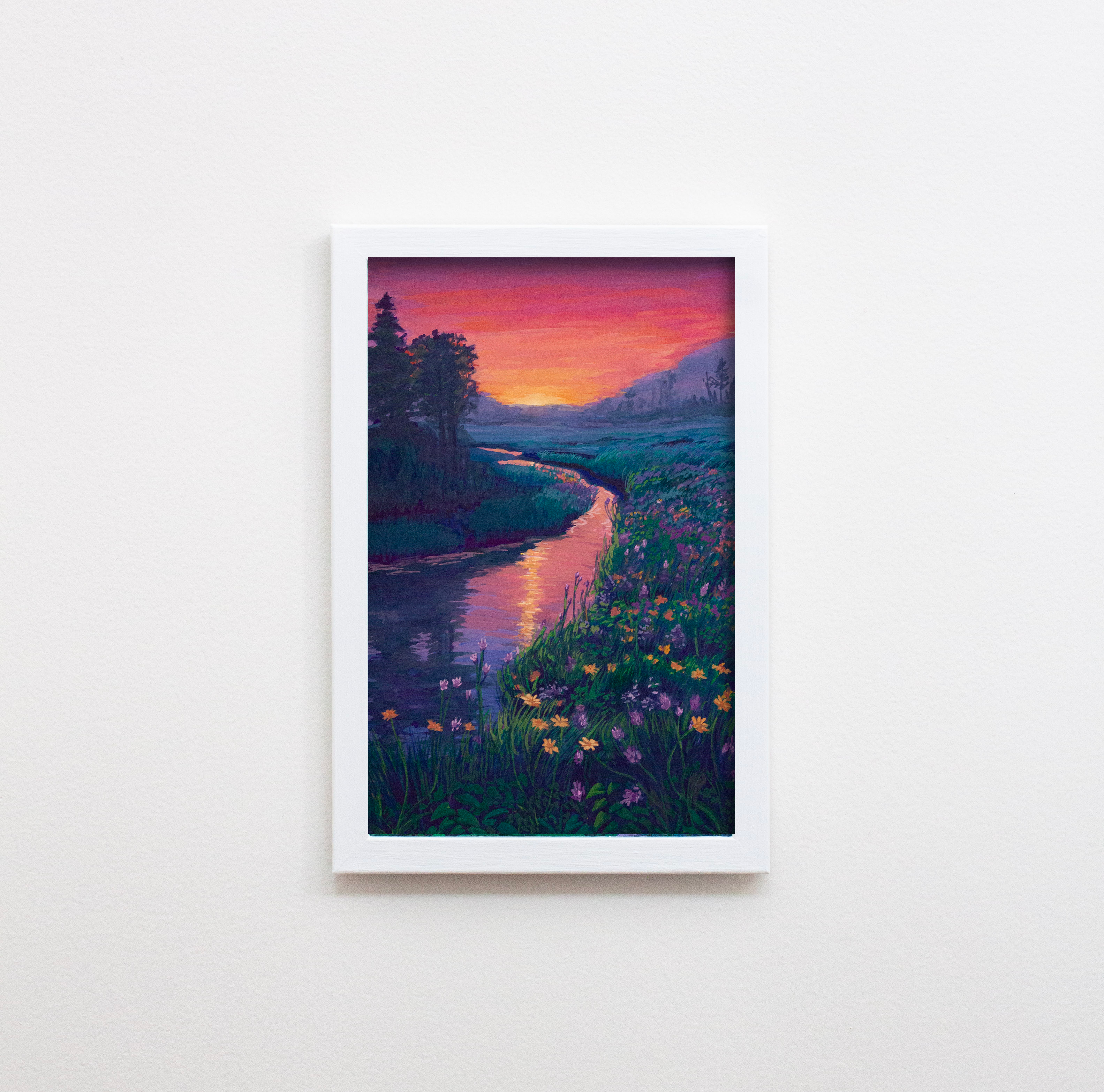 Sunset River Scene Print